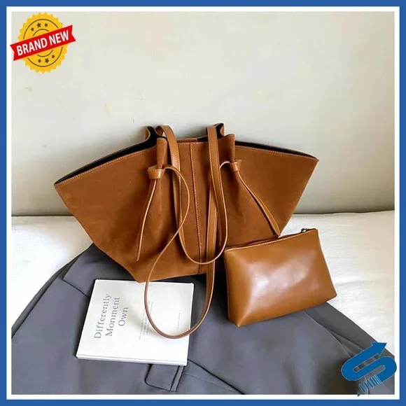 Suede Tote Bag Crossbody Shoulder Purse Retro Hobo Satchel Handbag - Picture 3 of 6